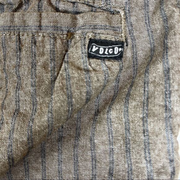 Volcom Shorts Ray Ray Striped Chino Brown Men's Size 33 CHAMBRAY INDIGO - Picture 5 of 12